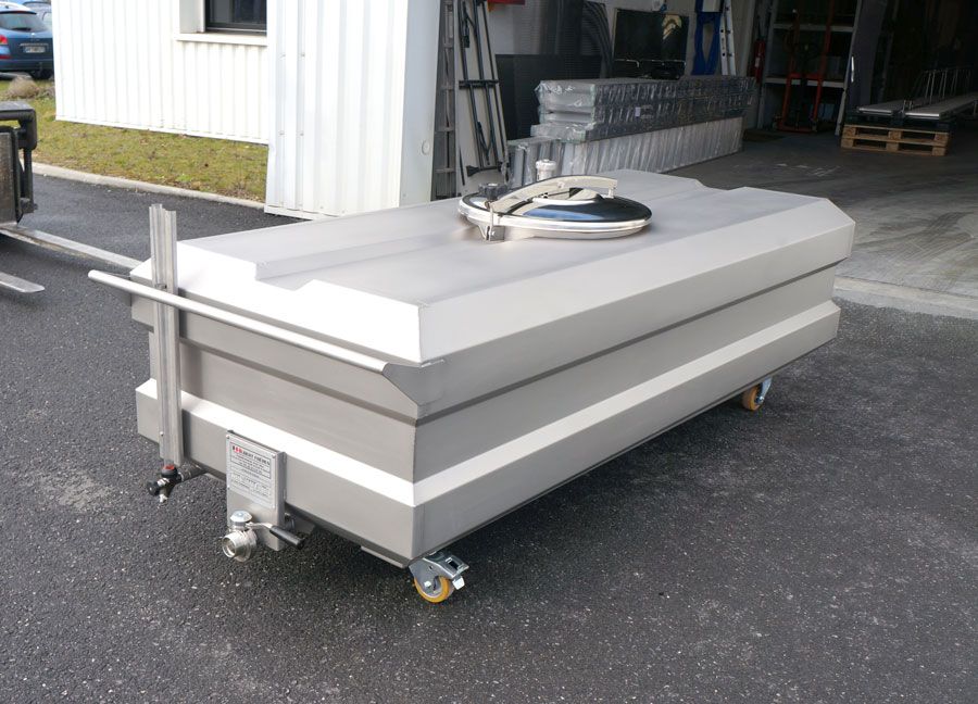 Bac de réception inox 316L