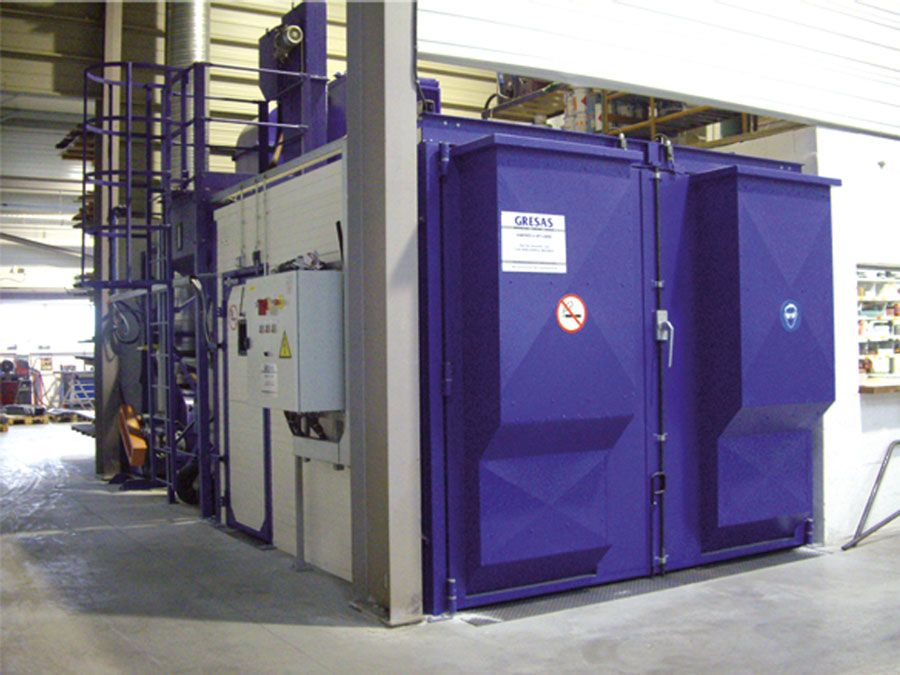 Cabine de microbillage